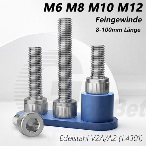 Din 912 feingewinde m10 - m6, m8