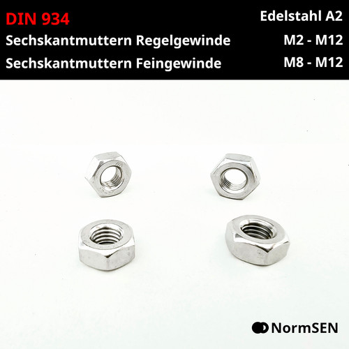 Sechskantmutter din 934 mutter - din,